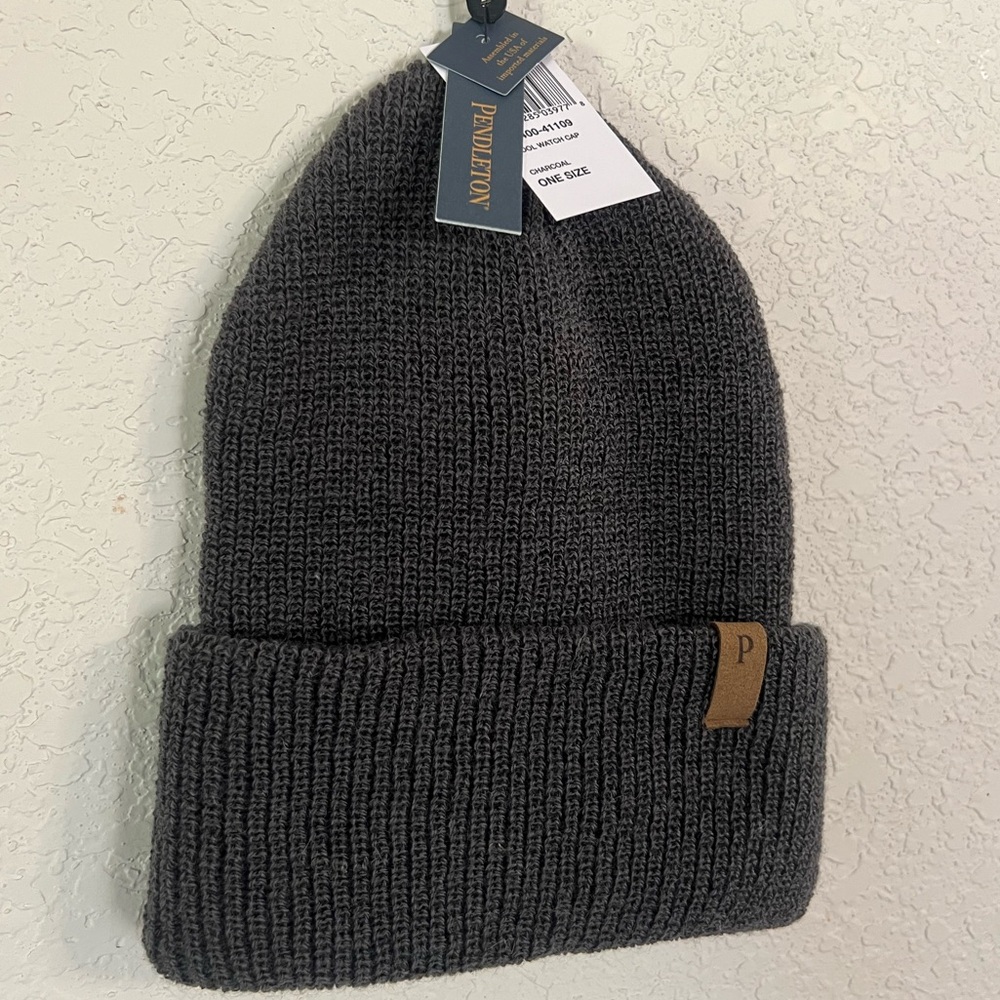 Pendleton Charcoal Knit Beanie